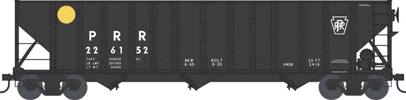 Bowser 43218 HO Scale 100 Ton 3-Bay Hopper Pennsylvania "Yellow Ball" PRR 226202