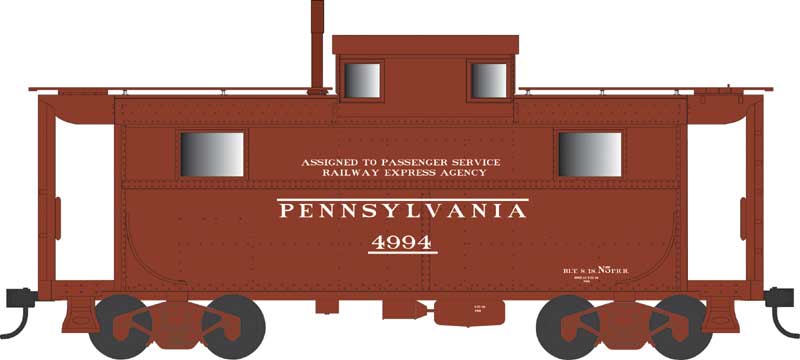 Bowser 43363 HO Scale PRR N5 Caboose Cabin Pennsylvania "Early REA" PRR 4994