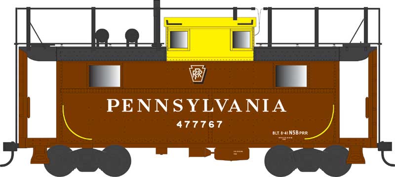 Bowser 43378 HO Scale PRR N5B Caboose Cabin Pennsylvania PRR 477767 - Trainphone