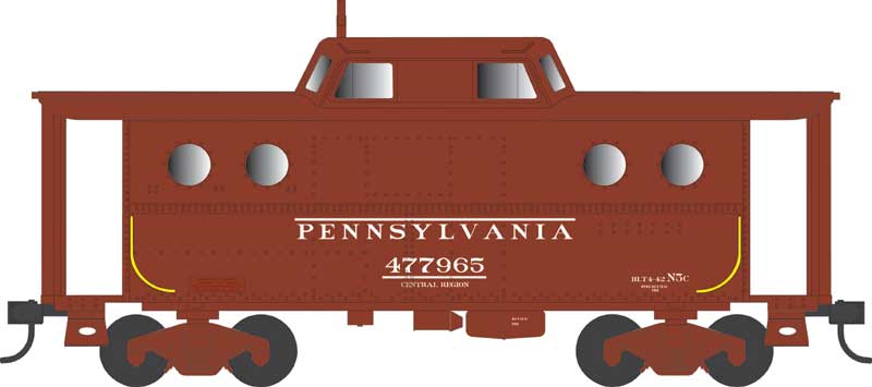 Bowser 43384 HO Scale N5c Caboose Cabin Pennsylvania Early Central PRR 477969