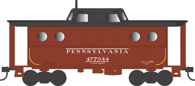Bowser 43387 HO Scale PRR N5c Caboose Cabin Pennsylvania Early Eastern PRR 477944