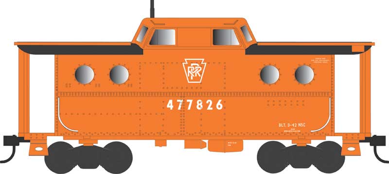 Bowser 43395 HO Scale PRR N5c Caboose Cabin Pennsylvania Orange PRR 477906