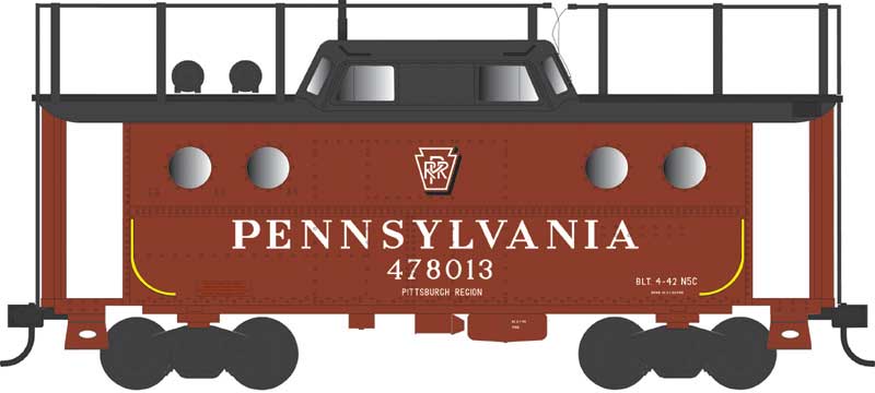 Bowser 43400 HO Scale N5c Caboose Cabin Pennsylvania Shadow Key Pittsburgh PRR 478013 - Trainphone