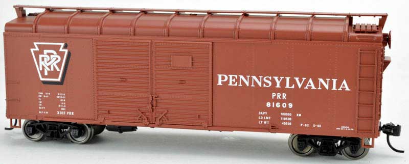 Bowser 55352 HO Scale 40' X31C Inset Roof Boxcar Pennsylvania Shadow Key PRR 11999 Kit NOS