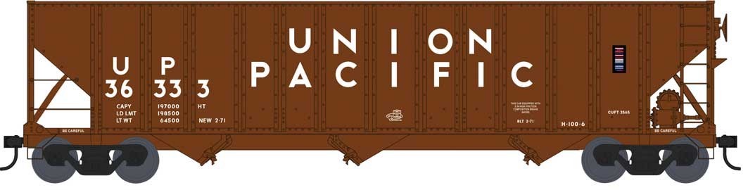 Bowser Executive Line 42412 HO Scale 100 Ton 3-Bay Hopper Union Pacific 36349