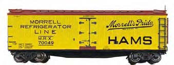 Branchline Trains 1318 HO Scale 40' Wood Reefer Kit Morrell Hams MRX #'s Vary - NOS