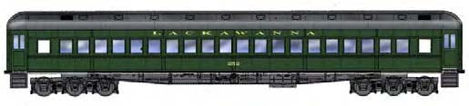 Branchline Trains 5128 HO Scale 80' Single Window Coach Kit Lackawanna DL&W 3 Pack - NOS