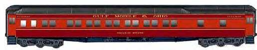 Branchline Trains 5340 HO Scale PS 12-1 Sleeper Kit Gulf Mobile Ohio GM&O "Trinity" NOS
