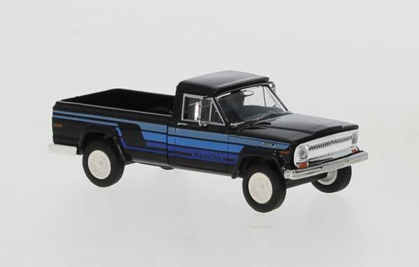 Brekina 19810 HO Scale 1967 Jeep Gladiator Hancho Edition Black and Blue