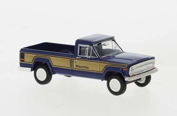 Brekina 19812 HO Scale 1967 Jeep Gladiator Blue and Gold