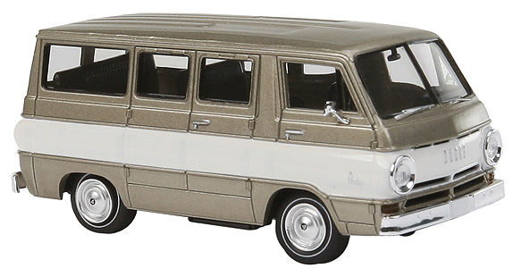 Brekina 34305 HO Scale (1:87) 1964 Dodge A 100 Passenger Van Sport Gray