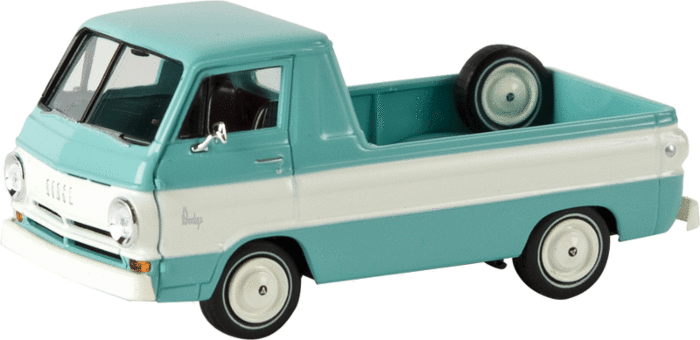 Brekina 34329 HO Scale (1:87) 1964 Dodge A 100 Pickup Truck Light Green and White