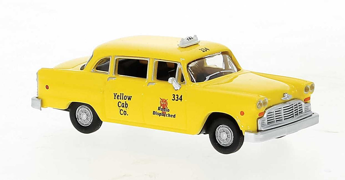 Brekina 58943 HO Scale 1950s-1982 Checker Taxi Sedan Pittsburgh