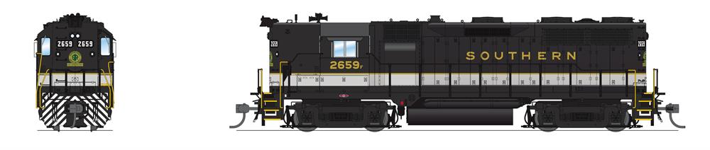 Broadway Limited BLI 7545 HO Scale EMD High Hood GP35 Southern "Tuxedo" 2681 Paragon4