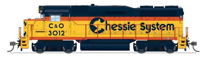 Broadway Limited BLI 7567 HO Scale EMD GP30 Chessie System C&O 3012 Paragon4