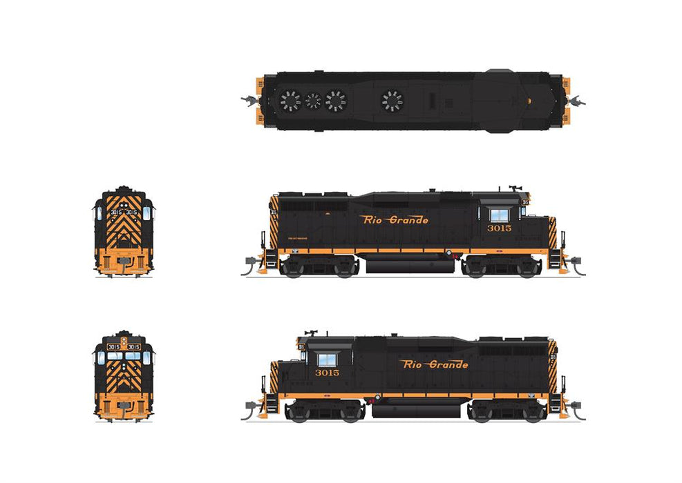 Broadway Limited BLI 7571 HO Scale EMD GP30 Rio Grande "Small Logo" D&RGW 3018 Paragon4