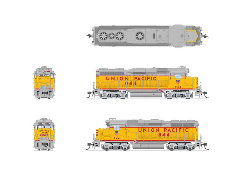Broadway Limited BLI 7580 HO Scale EMD GP30 Union Pacific "Present Day" UP 844 Paragon4