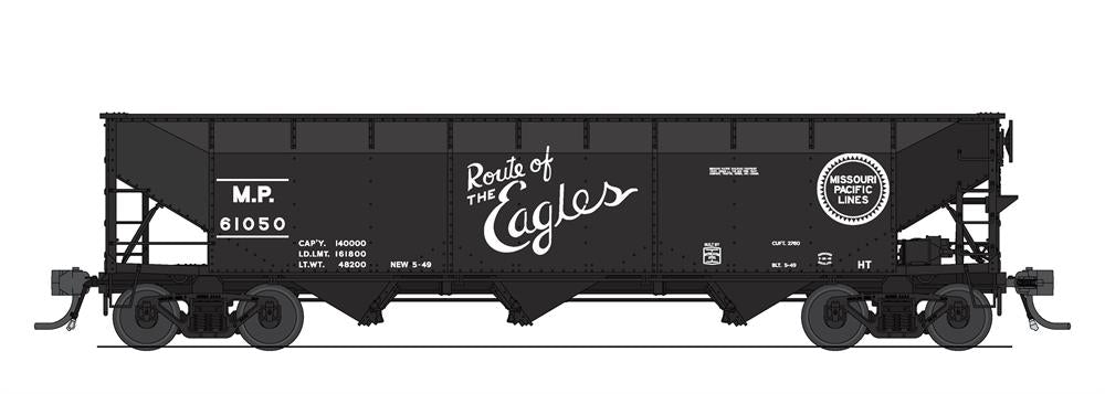 Broadway Limited Imports 7374 HO Scale AAR 70 Ton Triple Hopper Missouri Pacific MP 4 Pack