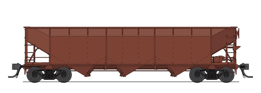 Broadway Limited Imports 7386 HO Scale AAR 70 Ton Triple Hopper Oxide Red Unlettered