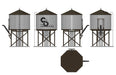 Broadway Limited Imports 7915 HO Scale Wood Water Tower - Chesapeake & Ohio C&O (Operating/Sound)