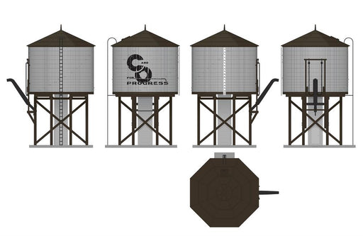 Broadway Limited Imports 7915 HO Scale Wood Water Tower - Chesapeake & Ohio C&O (Operating/Sound)