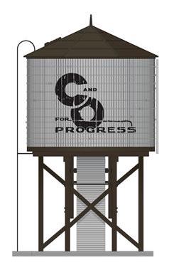 Broadway Limited Imports 7915 HO Scale Wood Water Tower - Chesapeake & Ohio C&O (Operating/Sound)