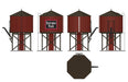 Broadway Limited Imports 79167 HO Scale Wood Water Tower - Burlington CB&Q (Operating/Sound)
