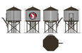 Broadway Limited Imports 7918 HO Scale Wood Water Tower - Great Northern GN (Operating/Sound)