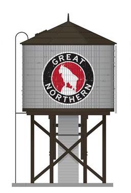 Broadway Limited Imports 7918 HO Scale Wood Water Tower - Great Northern GN (Operating/Sound)