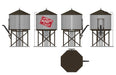 Broadway Limited Imports 7919 HO Scale Wood Water Tower - Milwaukee Road MILW (Operating/Sound)