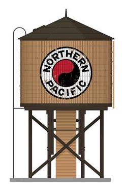 Broadway Limited Imports 7921 HO Scale Wood Water Tower - Northern Pacific NP (Operating/Sound)
