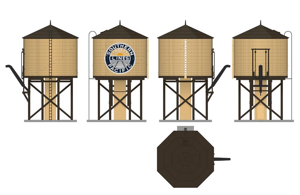 Broadway Limited Imports 7923 HO Scale Wood Water Tower - Southern Pacific SP (Operating/Sound)
