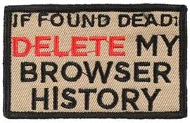 Browser History Patch with Loop and Hook Backing (Approximately 3"x2") Colors May Vary