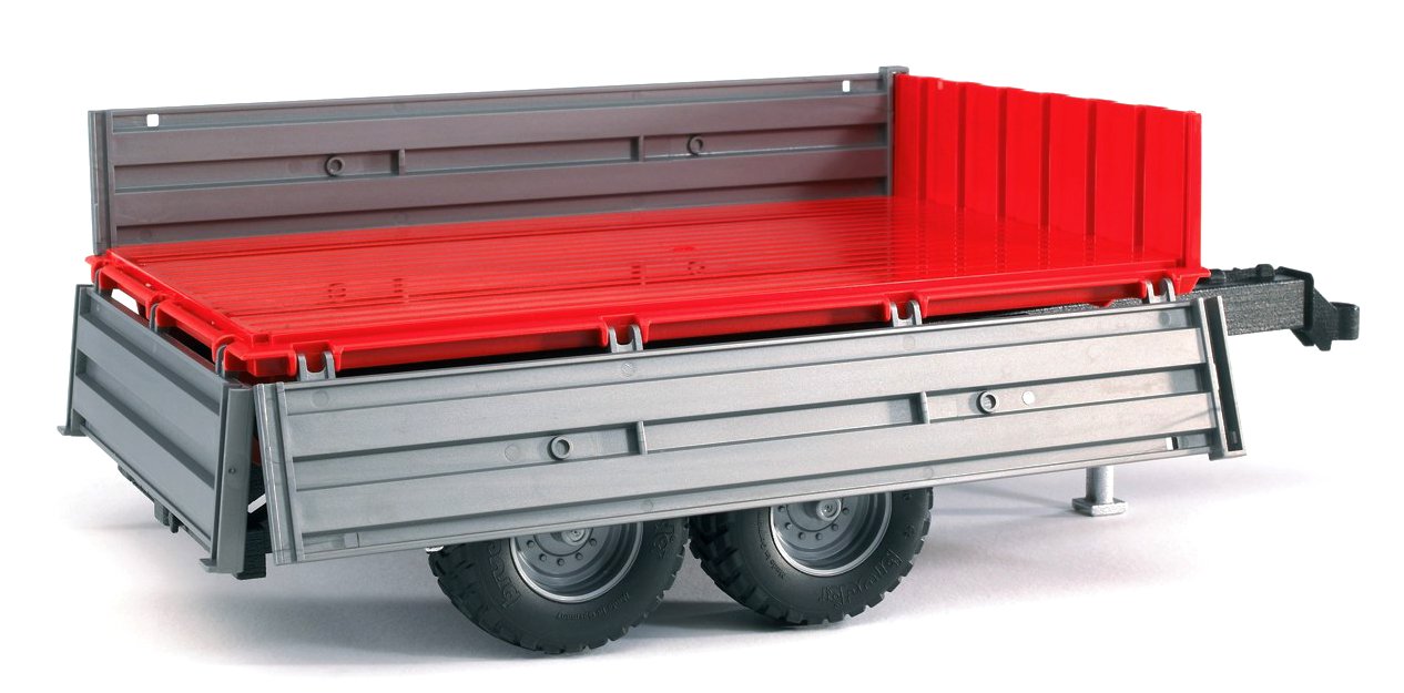 Bruder 02019 Red and Grey Tipping Trailer