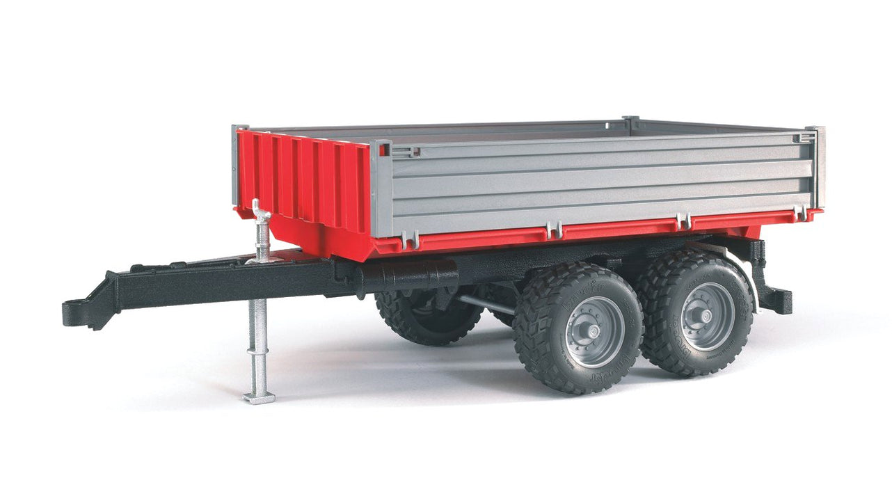 Bruder 02019 Red and Grey Tipping Trailer