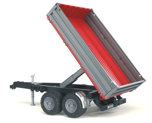 Bruder 02019 Red and Grey Tipping Trailer