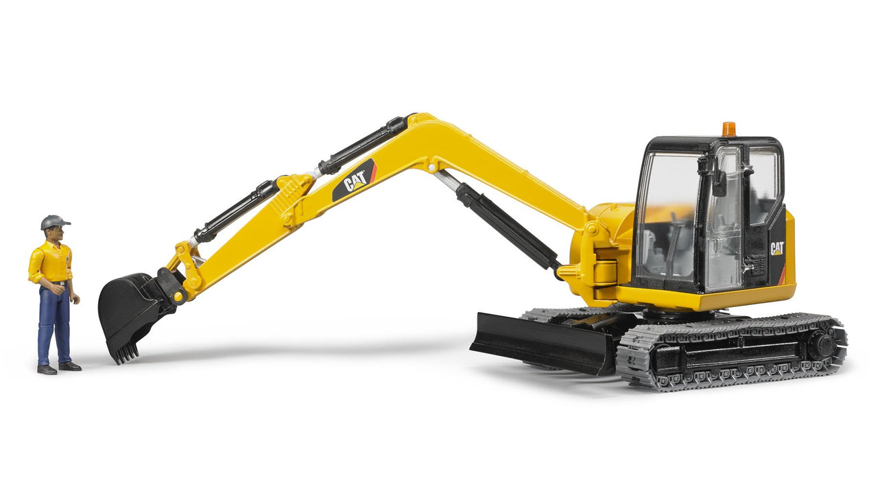 Bruder 02467 CATERPILLAR Mini Excavator with Worker Figure