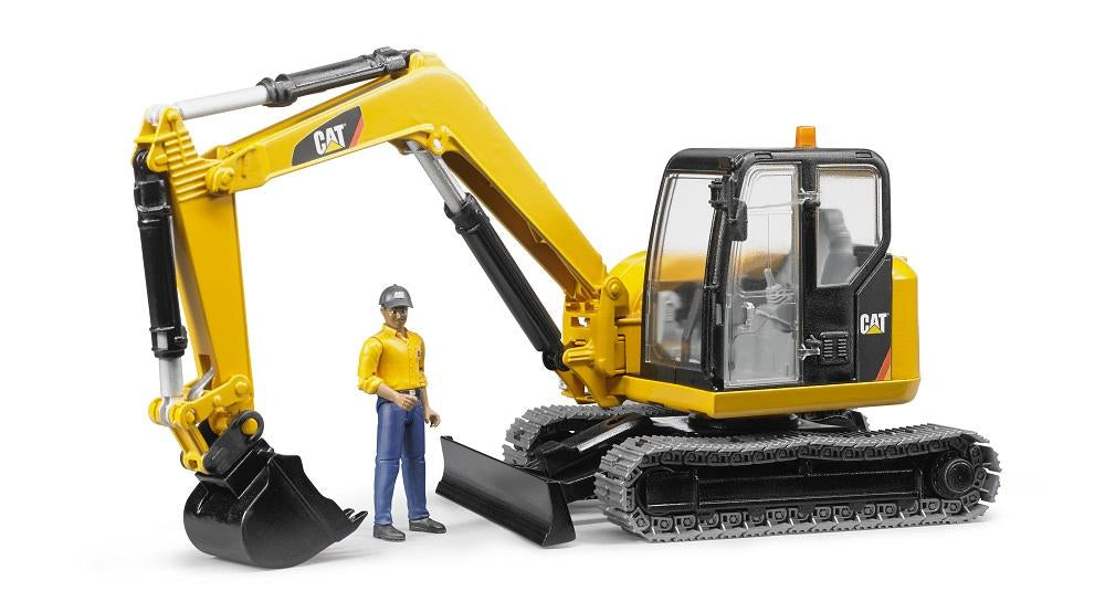 Bruder 02467 CATERPILLAR Mini Excavator with Worker Figure