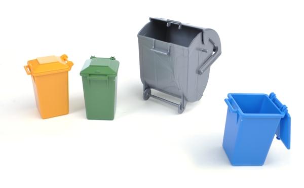 miniature garbage can set