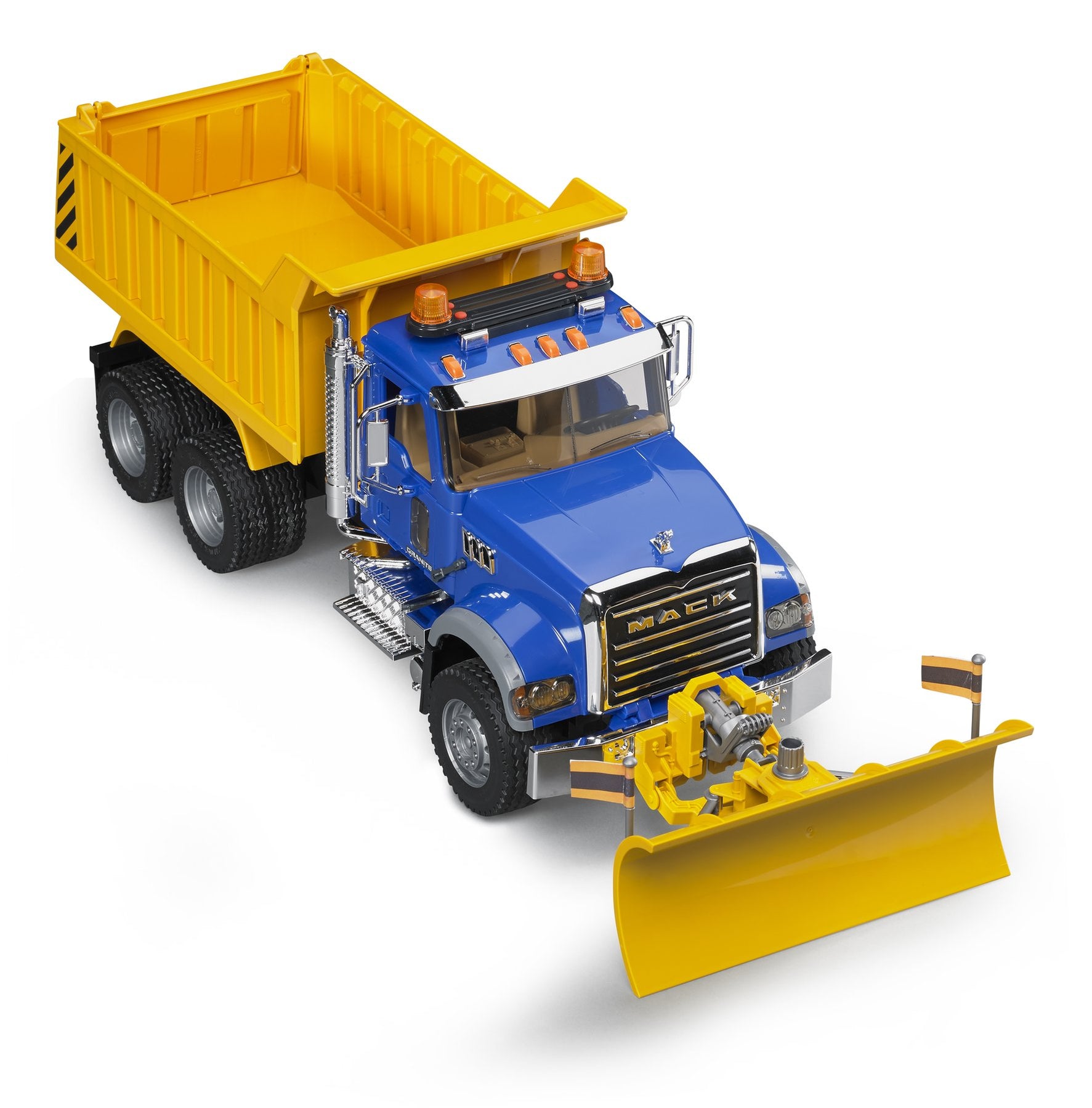 Bruder Pro Series MACK Granite Dump Truck with Snow Plow Blade