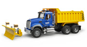 Bruder 02825 MACK Granite Dump Truck with Snow Plow Blade