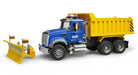 Bruder 02825 MACK Granite Dump Truck with Snow Plow Blade