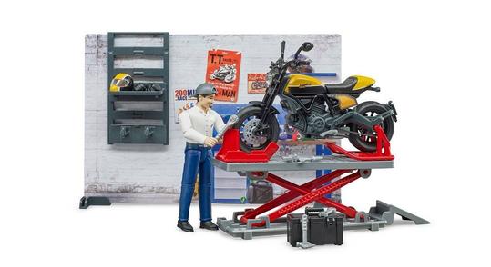 Bruder 62102 Bworld Ducati Full Throttle Motorcycle Service Playset