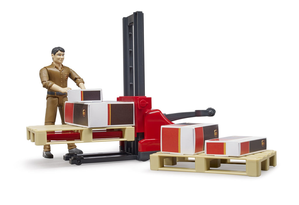 Bruder 62210 UPS Logistics Set with Pallet Jack and Figure
