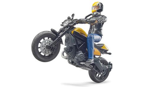 ducati motorcycle scale model with rider