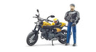 ducati motorcycle scale model with rider