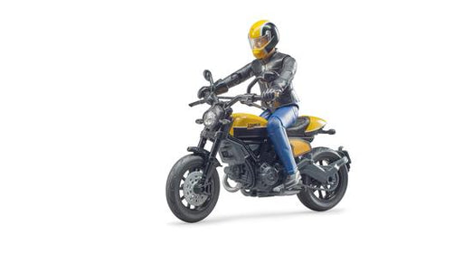 ducati motorcycle scale model with rider