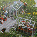 Busch 1400 HO Scale Greenhouses Kit