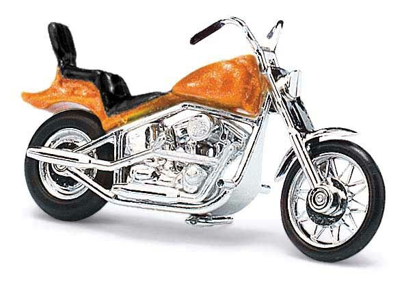 Busch 40159 HO Scale American Motorcycle Metallic Orange