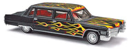 Busch 42964 HO Scale 1966 Cadillac Limo Crazy Car with Flames